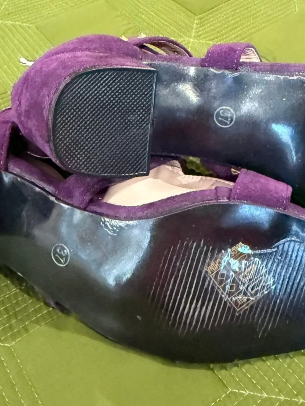 NEW Purple Suede Dress Sandals
